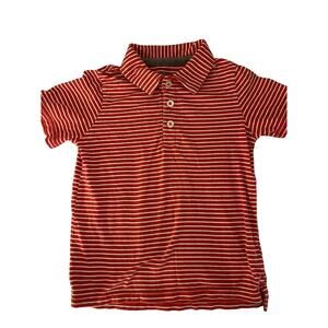 Mini Boden Red Stripe Polo Shirt size 4-5
